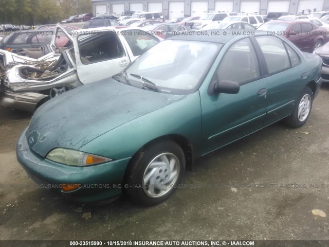 1G1JF5249V7141818 - 1997 CHEVROLET CAVALIER LS GREEN photo 2