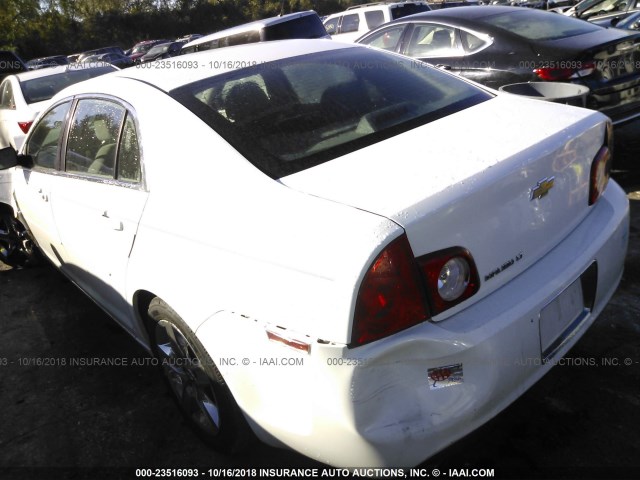 1G1ZC5EB4A4136236 - 2010 CHEVROLET MALIBU 1LT WHITE photo 3
