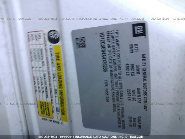 1G1ZC5EB4A4136236 - 2010 CHEVROLET MALIBU 1LT WHITE photo 9