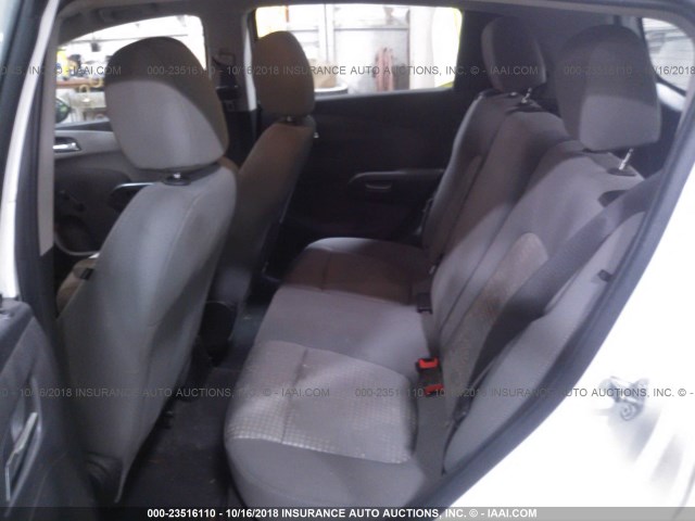 1G1JA6SH3E4205859 - 2014 CHEVROLET SONIC LS WHITE photo 8