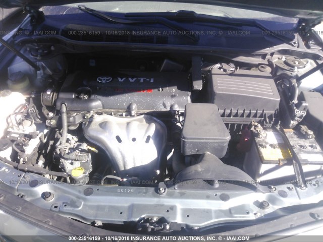 4T1BE46K88U763121 - 2008 TOYOTA CAMRY CE/LE/XLE/SE GREEN photo 10