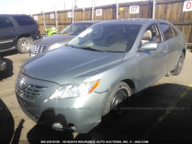 4T1BE46K88U763121 - 2008 TOYOTA CAMRY CE/LE/XLE/SE GREEN photo 2