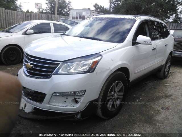 1GNKRGKD9HJ344527 - 2017 CHEVROLET TRAVERSE LT WHITE photo 2