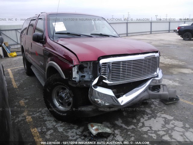 1FMSU43F2YEE17683 - 2000 FORD EXCURSION LIMITED RED photo 1