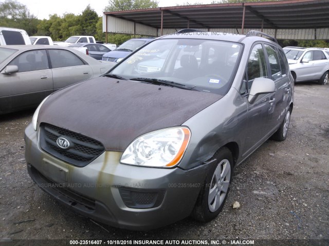 KNAFG528X97252720 - 2009 KIA RONDO LX/EX GRAY photo 2