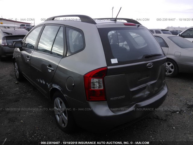 KNAFG528X97252720 - 2009 KIA RONDO LX/EX GRAY photo 3