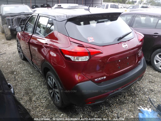 3N1CP5CUXJL504700 - 2018 NISSAN KICKS S/SR/SV MAROON photo 3