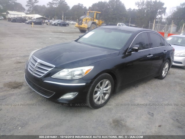 KMHGC4DD5CU155159 - 2012 HYUNDAI GENESIS 3.8L BLACK photo 2