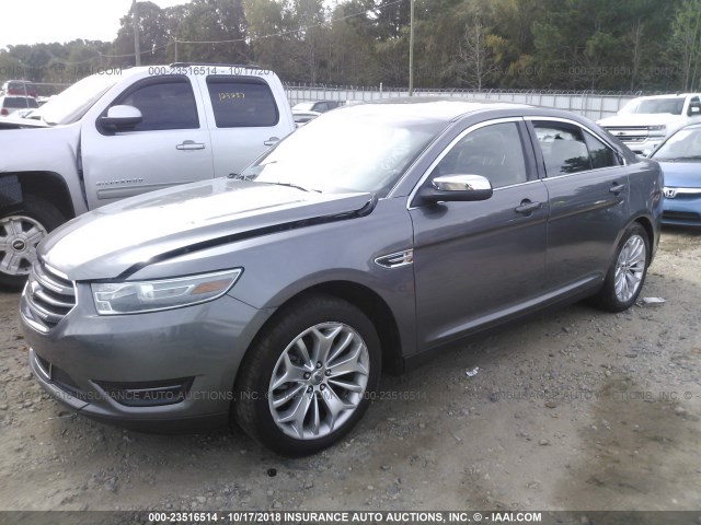 1FAHP2F8XEG106418 - 2014 FORD TAURUS LIMITED GRAY photo 2