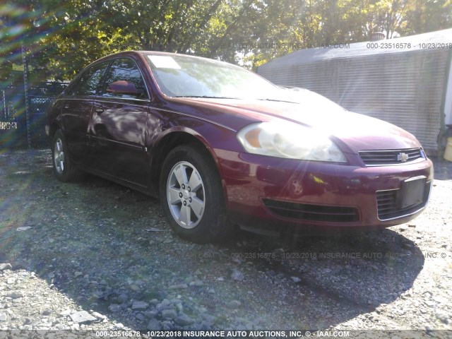 2G1WT58K969170501 - 2006 CHEVROLET IMPALA LT RED photo 1