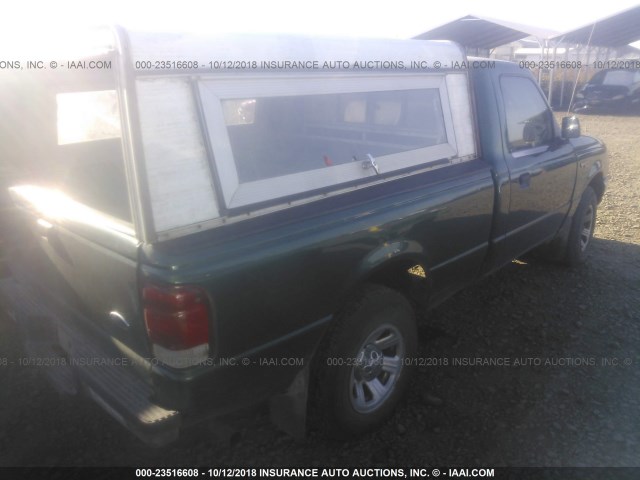 1FTYR10C6YPA33578 - 2000 FORD RANGER GREEN photo 4