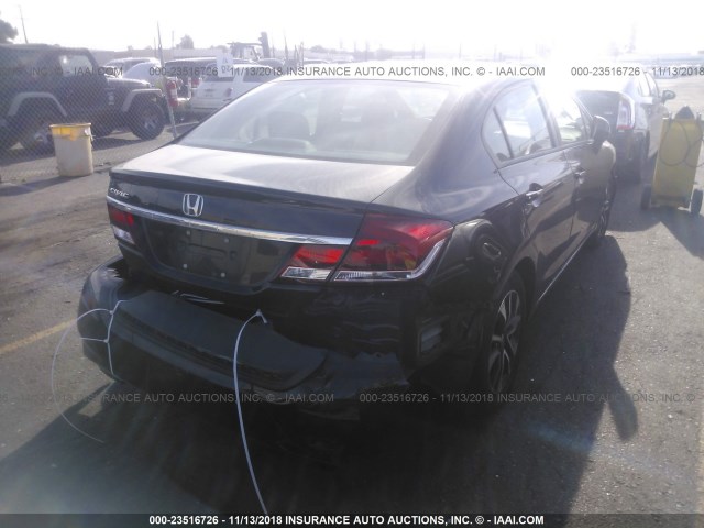 19XFB2F90DE251488 - 2013 HONDA CIVIC EXL 黑色 照片 4