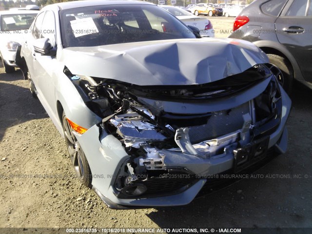 SHHFK7H99JU412838 - 2018 HONDA CIVIC SPORT TOURING Light Blue photo 6