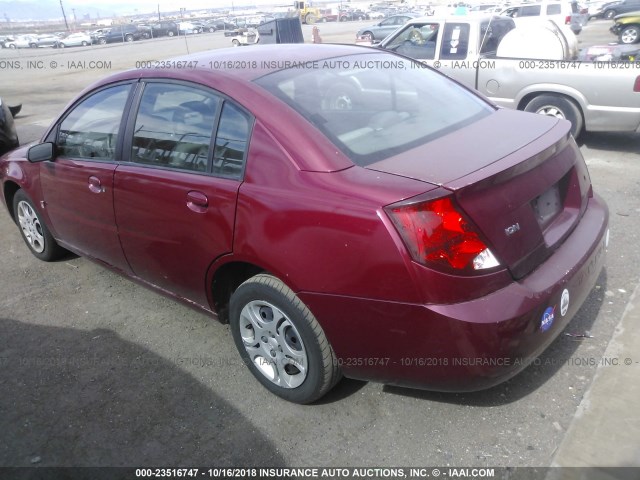 1G8AJ52F14Z179743 - 2004 SATURN ION LEVEL 2 RED photo 3