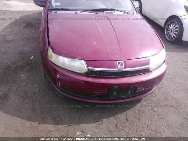 1G8AJ52F14Z179743 - 2004 SATURN ION LEVEL 2 RED photo 6