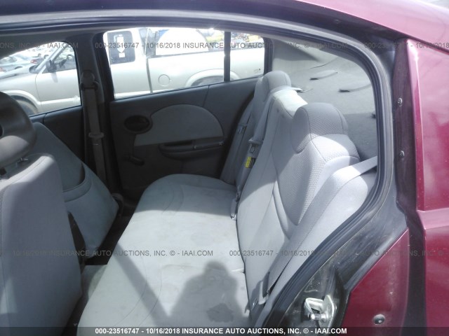 1G8AJ52F14Z179743 - 2004 SATURN ION LEVEL 2 RED photo 8
