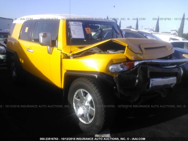 JTEZU11F370016686 - 2007 TOYOTA FJ CRUISER YELLOW photo 1