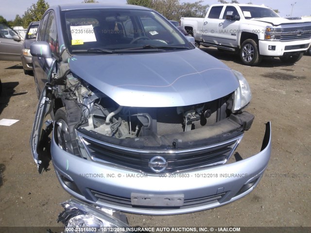 3N1BC1CP2AL430313 - 2010 NISSAN VERSA S/SL Light Blue photo 6