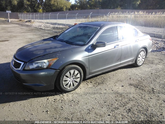 JHMCP263X8C040035 - 2008 HONDA ACCORD LX GRAY photo 2