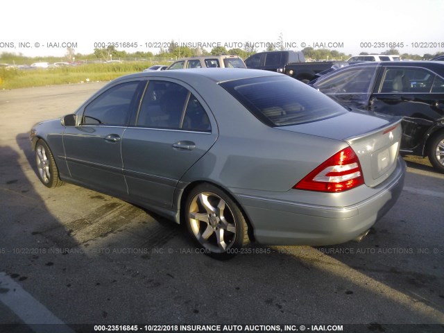 WDBRF52H07F919895 - 2007 MERCEDES-BENZ C 230 GRAY photo 3