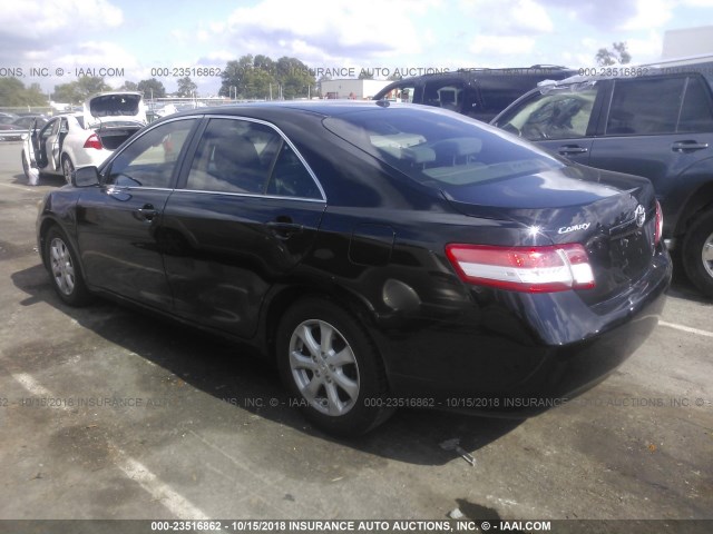 4T1BF3EK9AU074087 - 2010 TOYOTA CAMRY SE/LE/XLE BLACK photo 3