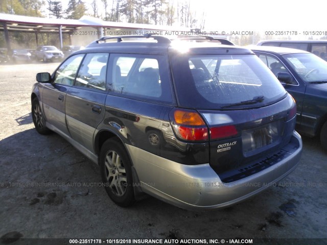 4S3BH6868Y7647536 - 2000 SUBARU LEGACY OUTBACK LIMITED BLACK photo 3