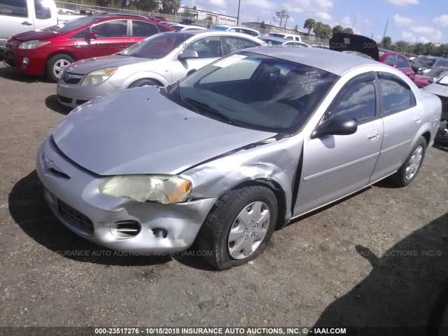 1C3EL46X72N139061 - 2002 CHRYSLER SEBRING LX SILVER photo 2