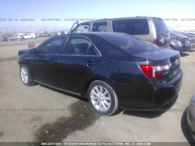 4T1BD1FK5DU088436 - 2013 TOYOTA CAMRY HYBRID/LE/XLE 蓝色 照片 3