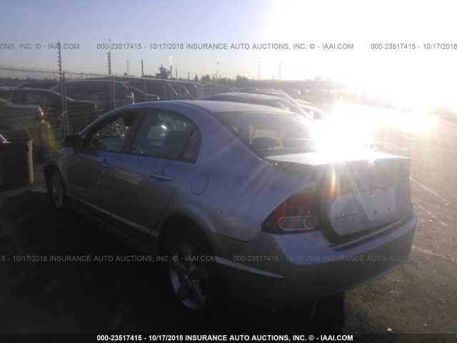 2HGFA16998H348343 - 2008 HONDA CIVIC EXL 银色 照片 3