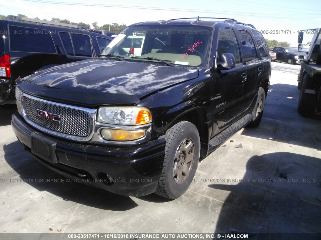 1GKEK63U56J105982 - 2006 GMC YUKON DENALI BLACK photo 2