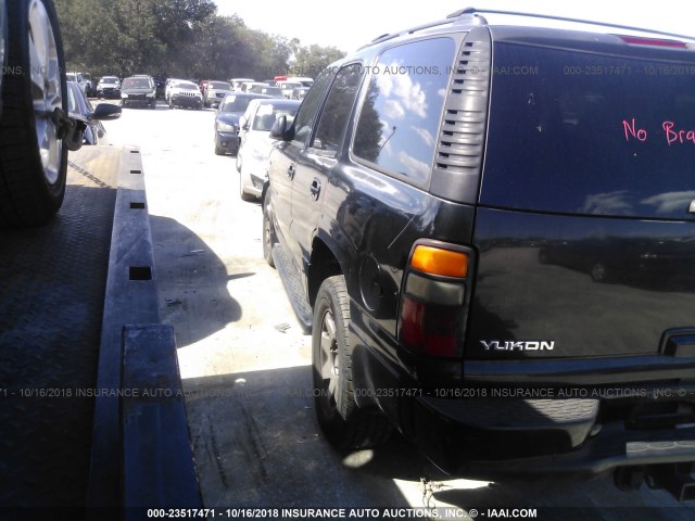 1GKEK63U56J105982 - 2006 GMC YUKON DENALI BLACK photo 3