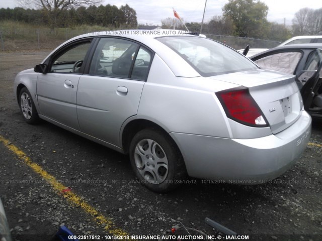 1G8AJ52F73Z143943 - 2003 SATURN ION LEVEL 2 SILVER photo 3