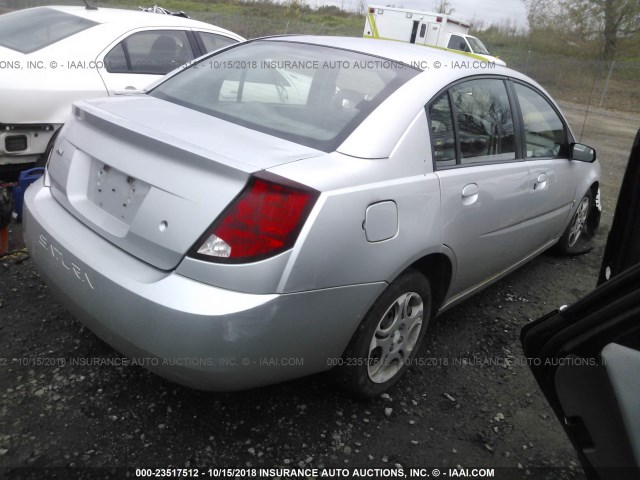 1G8AJ52F73Z143943 - 2003 SATURN ION LEVEL 2 SILVER photo 4