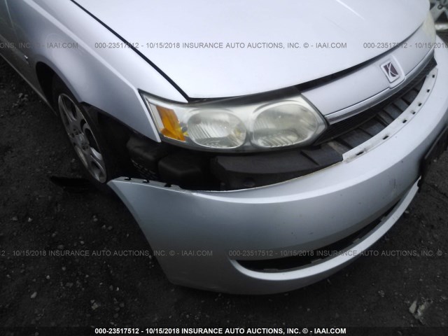 1G8AJ52F73Z143943 - 2003 SATURN ION LEVEL 2 SILVER photo 6
