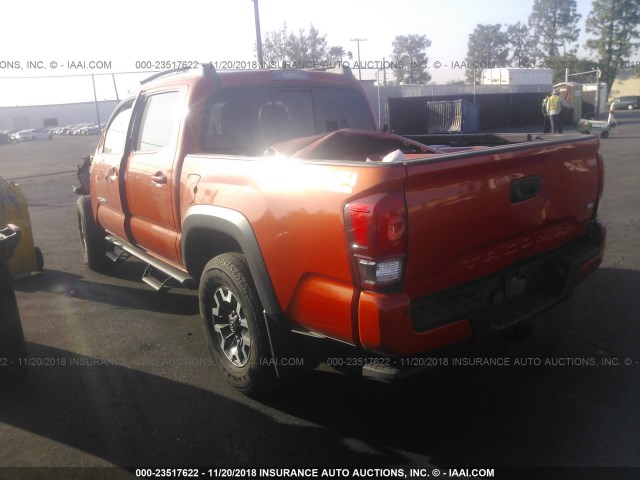 3TMCZ5AN0GM022453 - 2016 TOYOTA TACOMA DBL CAB/SR/SR5/TRD SPT/OR ORANGE photo 3