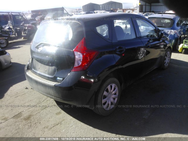3N1CE2CPXFL359566 - 2015 NISSAN VERSA NOTE S/S PLUS/SV/SL/SR BLACK photo 4