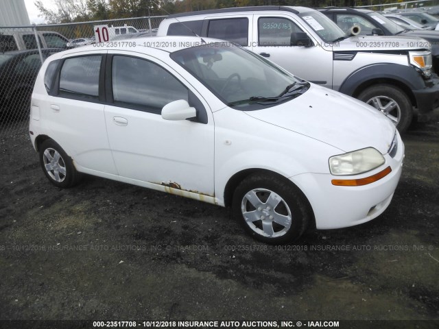 KL1TD66616B543703 - 2006 CHEVROLET AVEO LS WHITE photo 1