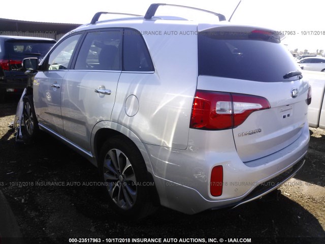 5XYKWDA73FG615736 - 2015 KIA SORENTO SX/SX LIMITED SILVER photo 3