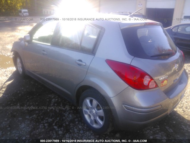 3N1BC13E67L365618 - 2007 NISSAN VERSA S/SL GRAY photo 3