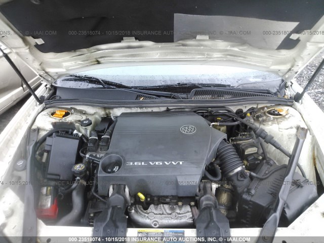 2G4WE537251233449 - 2005 BUICK LACROSSE CXS WHITE photo 10