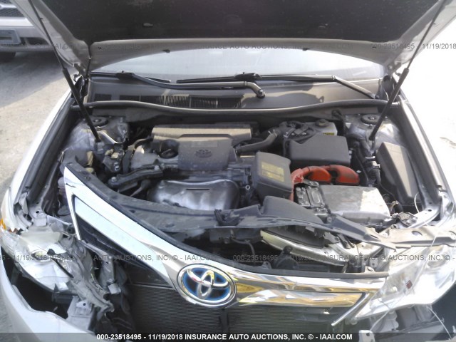 4T1BD1FK3EU117675 - 2014 TOYOTA CAMRY HYBRID/LE/XLE 银色 照片 10