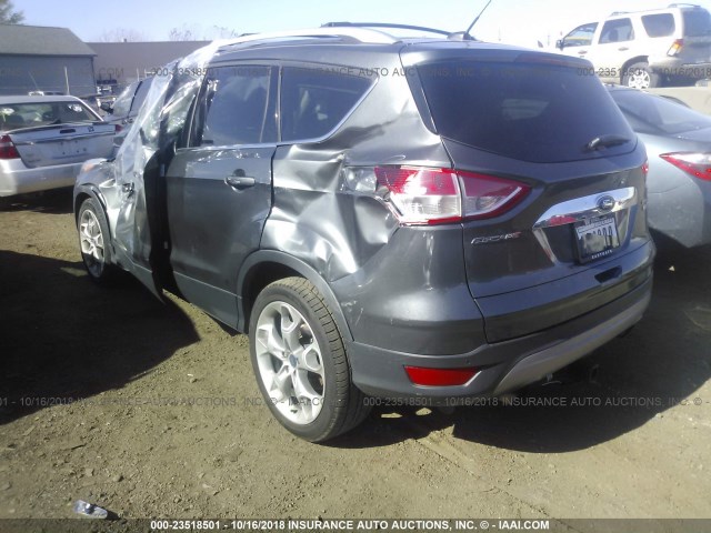 1FMCU0J99FUC22869 - 2015 FORD ESCAPE TITANIUM GRAY photo 3