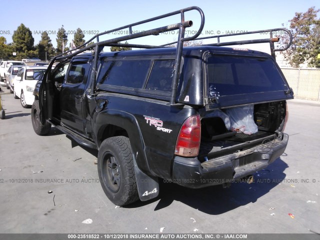 5TEMU52N37Z398374 - 2007 TOYOTA TACOMA DOUBLE CAB LONG BED BLACK photo 3