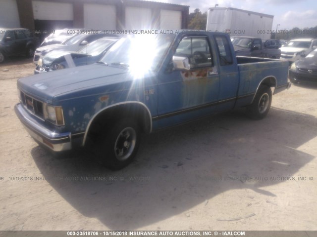 1GTCS19R1K2543587 - 1989 GMC S TRUCK S15 Light Blue photo 2