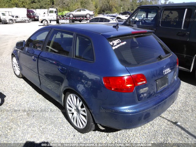 WAUNF78P67A077214 - 2007 AUDI A3 2.0 PREMIUM BLUE photo 3