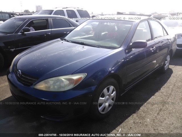 4T1BE32K44U373837 - 2004 TOYOTA CAMRY LE/XLE/SE BLUE photo 2