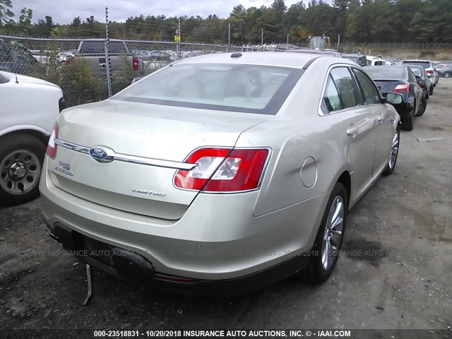 1FAHP2FW6BG128023 - 2011 FORD TAURUS LIMITED TAN photo 4