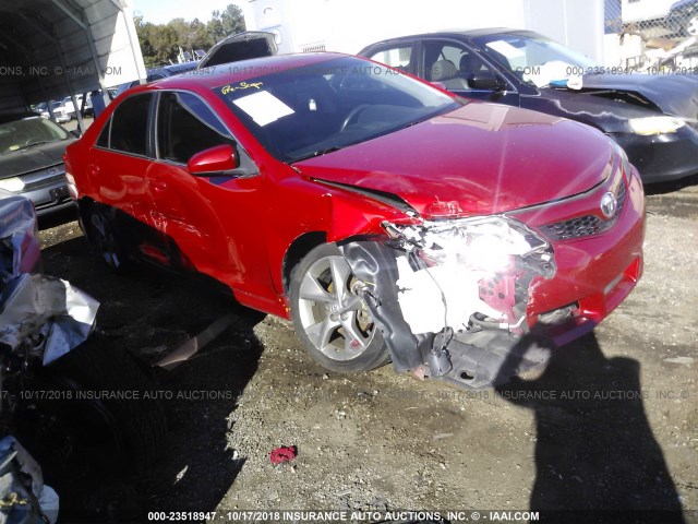 4T1BF1FK4EU771224 - 2014 TOYOTA CAMRY L/SE/LE/XLE RED photo 1