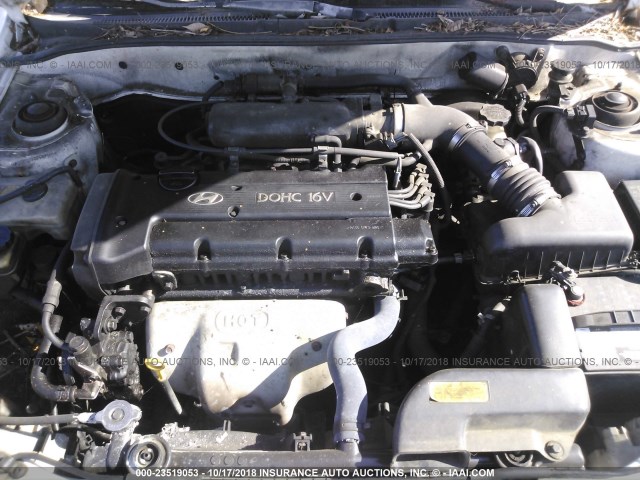 KMHJF35F8YU014584 - 2000 HYUNDAI ELANTRA GLS WHITE photo 10