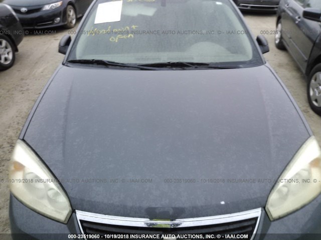 1G1ZS57N37F235024 - 2007 CHEVROLET MALIBU LS ნაცრისფერი ფოტო 10